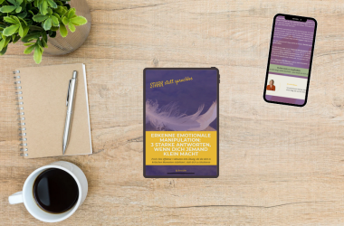 Mockup mit Tablet und Smartphone – zeigt Freebie ‚Nie wieder das Gefühl, nicht gut genug zu sein‘ zur Selbstwertstärkung, emotionalen Klarheit und dem Umgang mit subtiler Abwertung